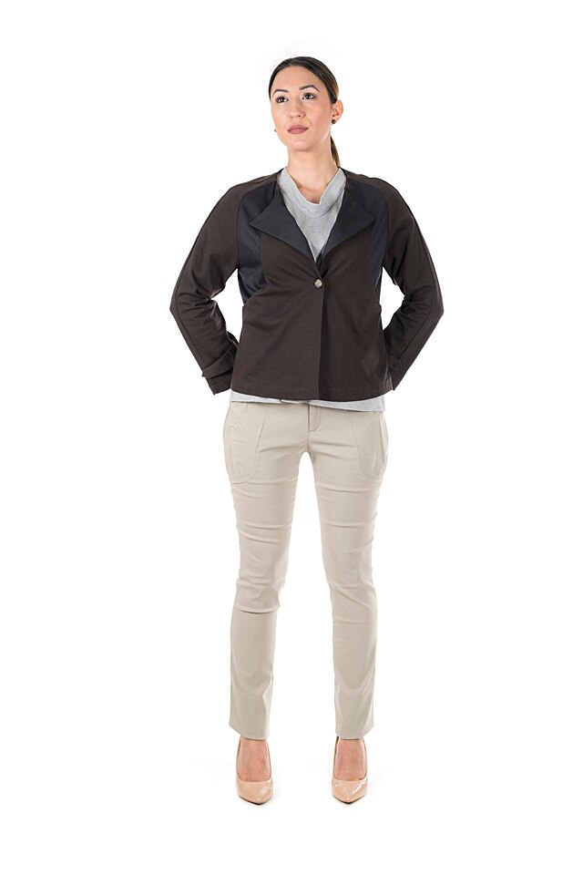 Jacheta Organic jacket Steffboutique , Material 100% bumbac, Maron, S