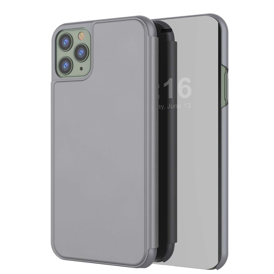 Husa Flip Mirror - iPhone 11 Pro- Argintiu