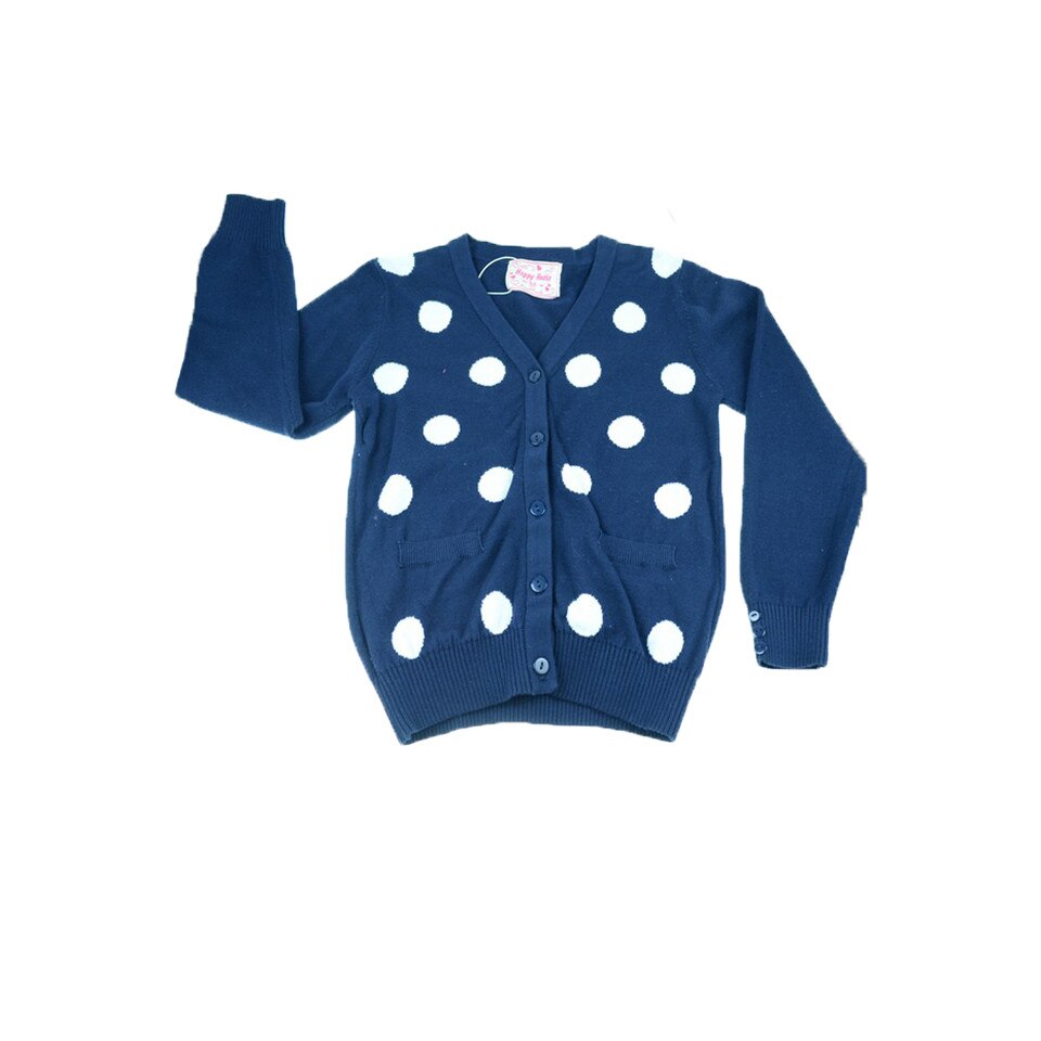 Cardigan maneca lunga fete Happy House BL-200B, Bleumarin