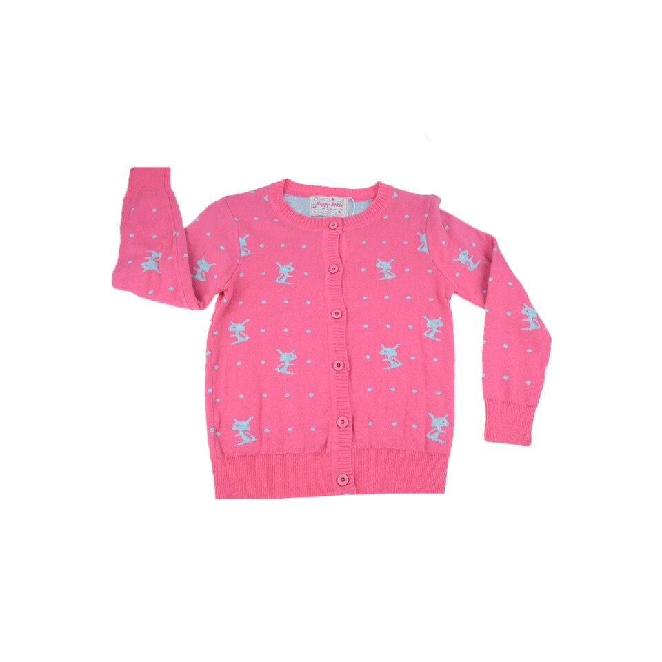 Cardigan maneca lunga pentru fete Happy House BL-183R, Roz