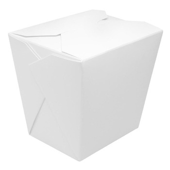 Cutie din Carton Alb pentru Mancare Chinezeasca, 800 ml, 50 Buc/Set Cutie din Carton Alb pentru Mancare Chinezeasca, 800 ml, 50 Buc/Set