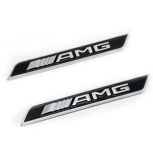 Set 2 bucati emblema AMG , negru pentru aripi Mercredes
