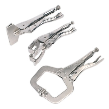 Set de clesti autoblocanti, 3 piese, Sealey Set de clesti autoblocanti, 3 piese, Sealey