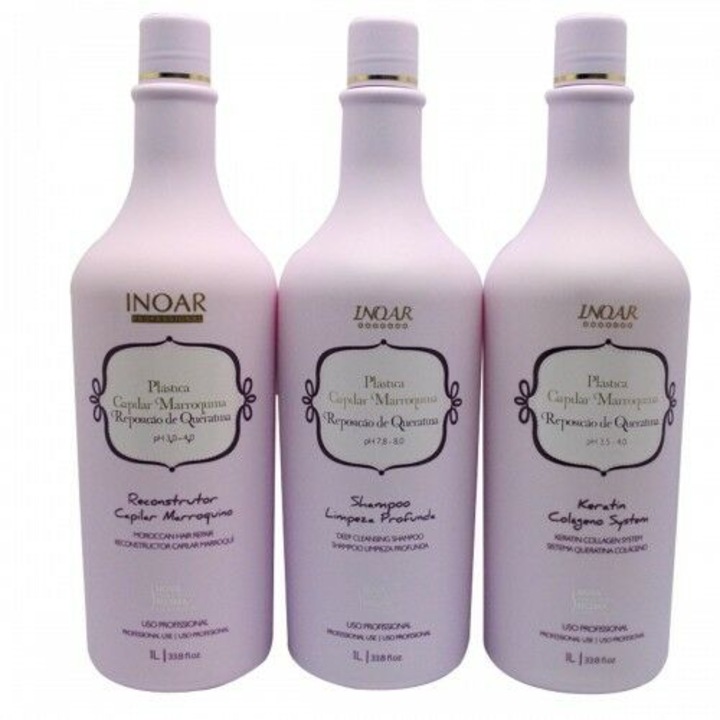 Set tratament pentru par Inoar Boto, 3l