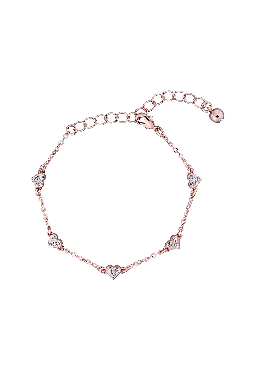 Ted Baker, Bratara cu talismane in forma de inima, Auriu rose