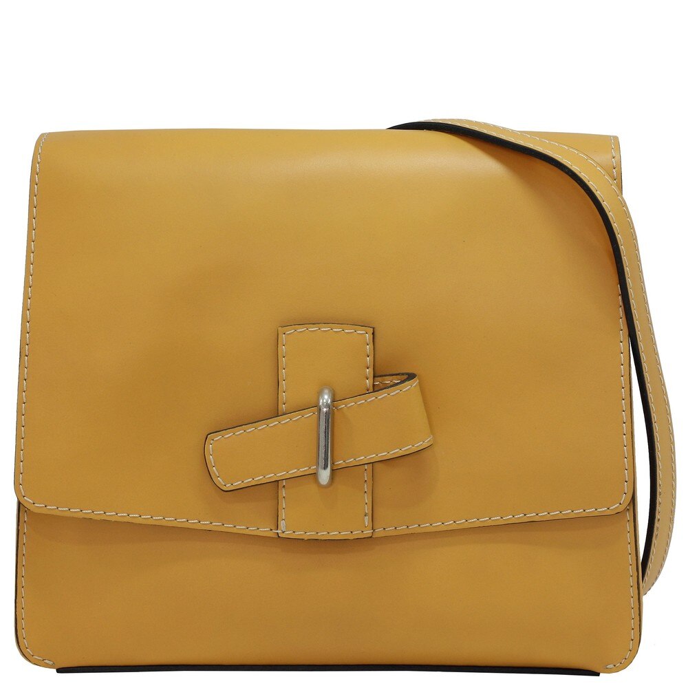 Geanta de dama casual Ripani din piele naturala 2312 galbena