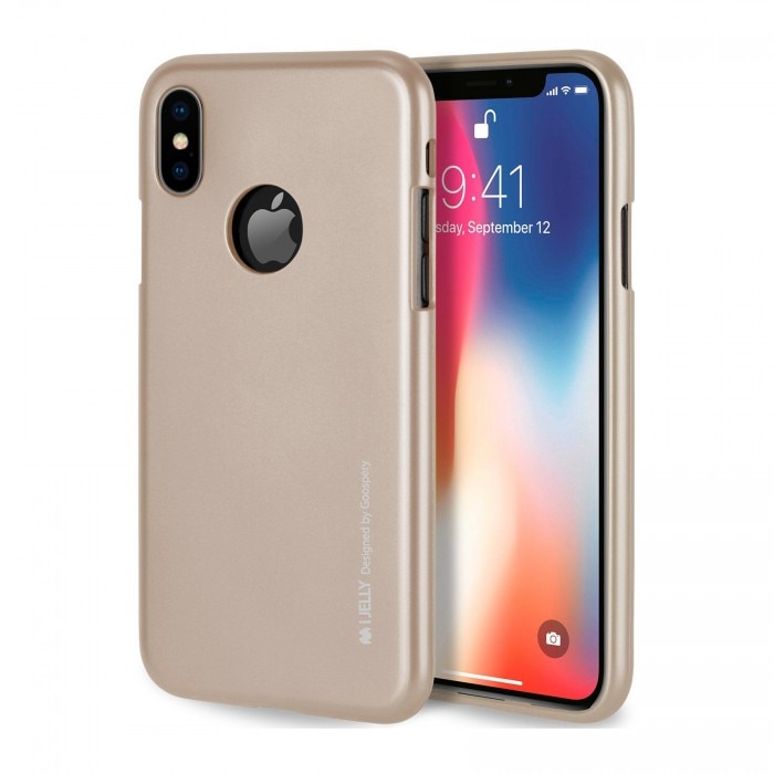 Husa Goospery, Mercury iJelly, Logo Hole, iPhone XS Max, Auriu