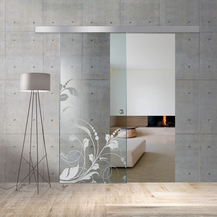 Boss üveg tolóajtó, incolor La Vie modell, 95x215 cm, 8 mm vastag víztiszta üveg