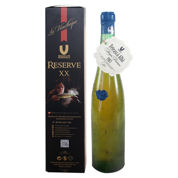 Vin Alb, Feteasca Alba, 1983, Podgoria Targu Frumos, sec, Vinia, 0.75l