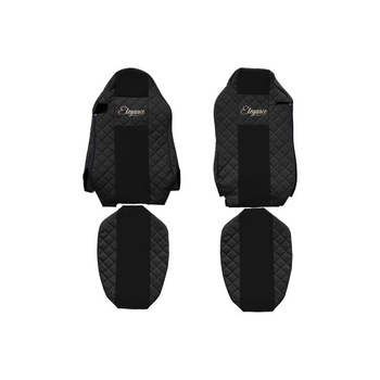 Set 2 huse scaun camion F-Core, Piele-ECO, pentru MAN TGX, Negru, scaune ISRI Set 2 huse scaun camion F-Core, Piele-ECO, pentru MAN TGX, Negru, scaune ISRI