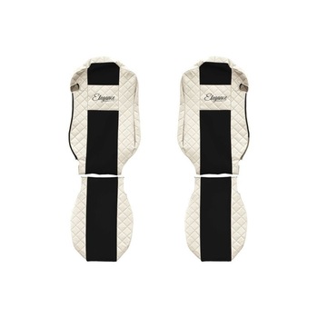 Set 2 huse scaun camion F-Core, Piele-ECO, pentru MERCEDES ACTROS MP4 / MP5, Bej/ Negru, scaune standard Set 2 huse scaun camion F-Core, Piele-ECO, pentru MERCEDES ACTROS MP4 / MP5, Bej/ Negru, scaune standard