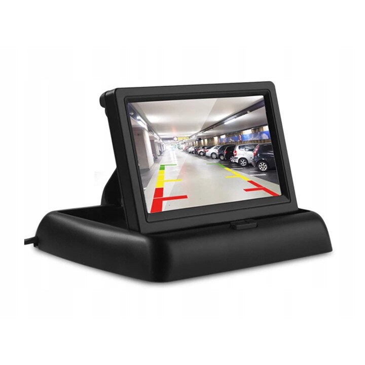 4,3" Сгъваем TFT LCD Цветен Монитор на 12в. за Камера Задно Виждане ...