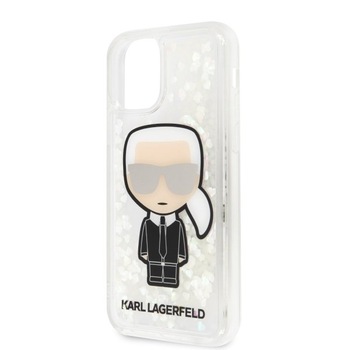 Husa de protectie, Karl Lagerfeld Iconik Glitter Glow In The Dark, iPhone 11 Pro, Transparent Husa de protectie, Karl Lagerfeld Iconik Glitter Glow In The Dark, iPhone 11 Pro, Transparent
