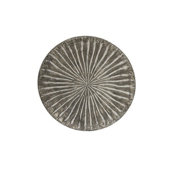 Platou rotund, metalic, gri antichizat, 41.5 cm Platou rotund, metalic, gri antichizat, 41.5 cm