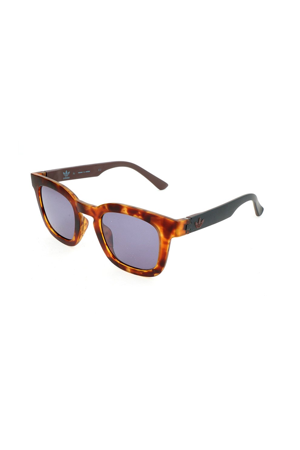 adidas ORIGINALS, Ochelari de soare patrati unisex, cu rama tortoise, Maro inchis/Oranj, 48-24-145 Standard