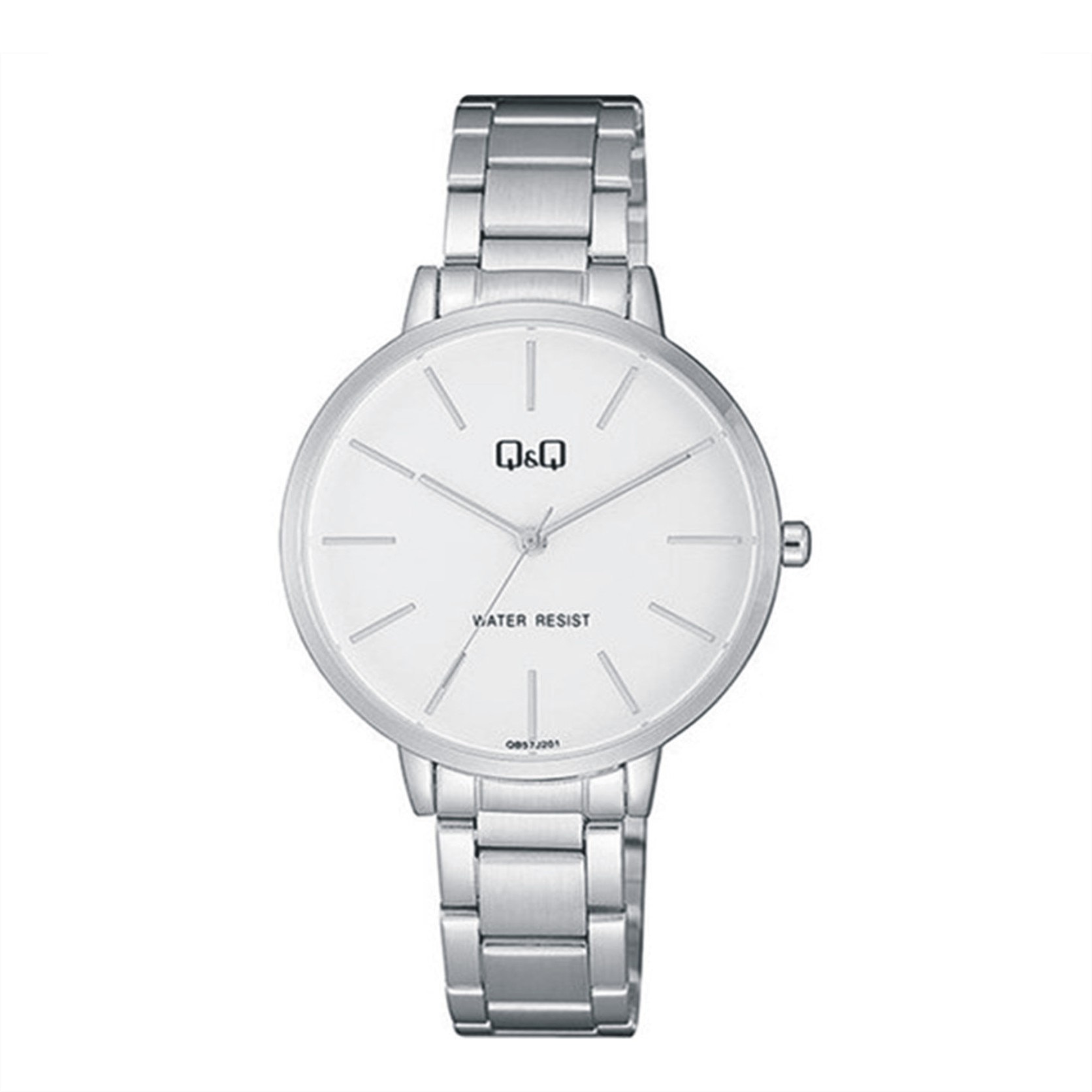 Ceas Q&Q QB57J201Y, dama, argintiu, carcasa 36mm, bratara otel