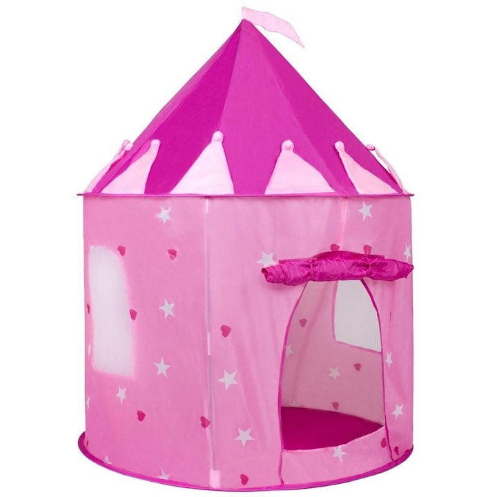 ECOTOYS Gyermek játszó sátor, hercegnő kastély, rózsaszín