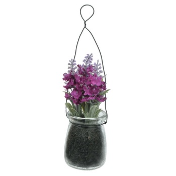 Ghiveci Zola® suspendabil cu lavanda, din sticla, 5 x 15 cm Ghiveci Zola® suspendabil cu lavanda, din sticla, 5 x 15 cm
