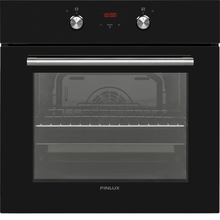 Finlux FX 824A BK beépíthető sütő, A energiaosztály, 69 liter űrtartalom, 8 program, Fekete