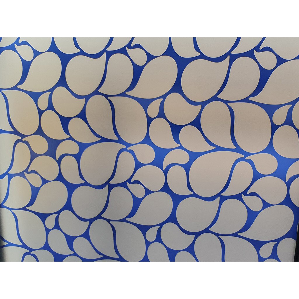 Folie geam autoadeziva River, Folina, model albastru, rola de 100x100 cm