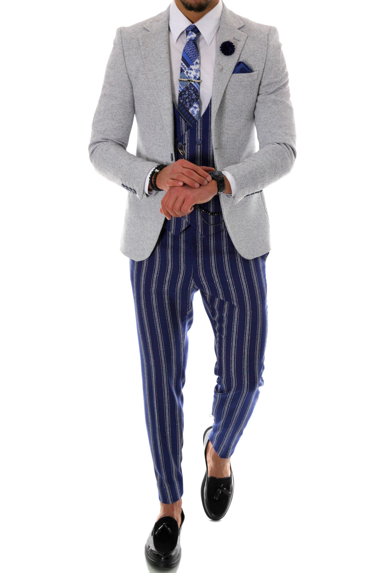 Sacou elegant, slim fit, pentru barbati, gri, Gri