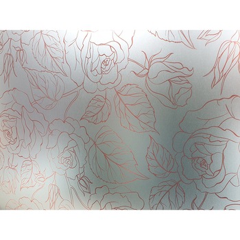 Folie geam autoadeziva Jaide, Folina, model floral rosu, rola de 100x100 cm Folie geam autoadeziva Jaide, Folina, model floral rosu, rola de 100x100 cm