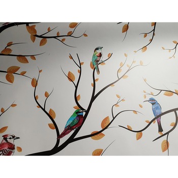 Folie geam autoadeziva Buzunie, Folina, model floral multicolor, rola de 100x100 cm Folie geam autoadeziva Buzunie, Folina, model floral multicolor, rola de 100x100 cm