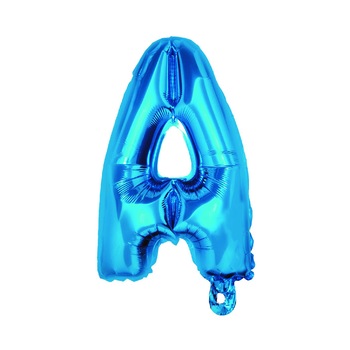 Balon din folie metalizata Albastru, Mirific Party, Litera A, 40 cm Balon din folie metalizata Albastru, Mirific Party, Litera A, 40 cm