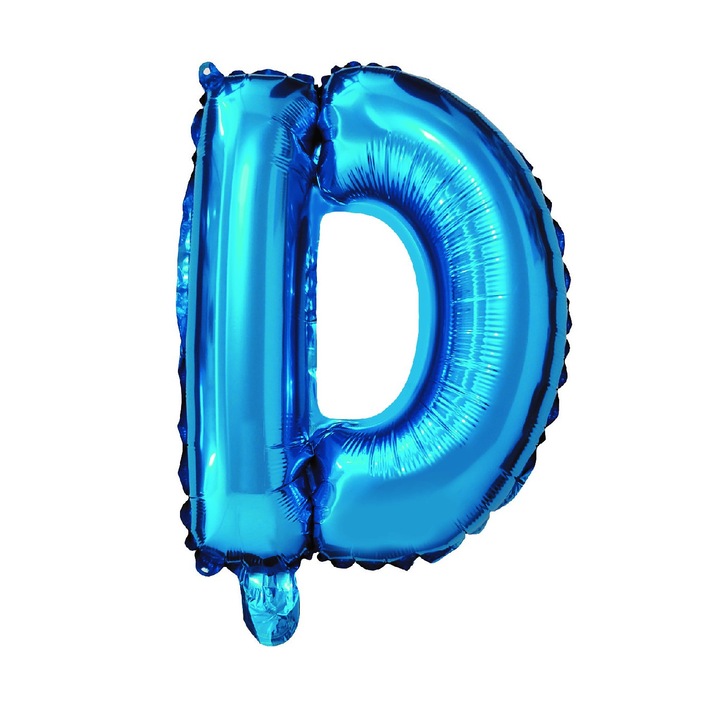 Балон, Mirific Party, буква D, 40 см, Син