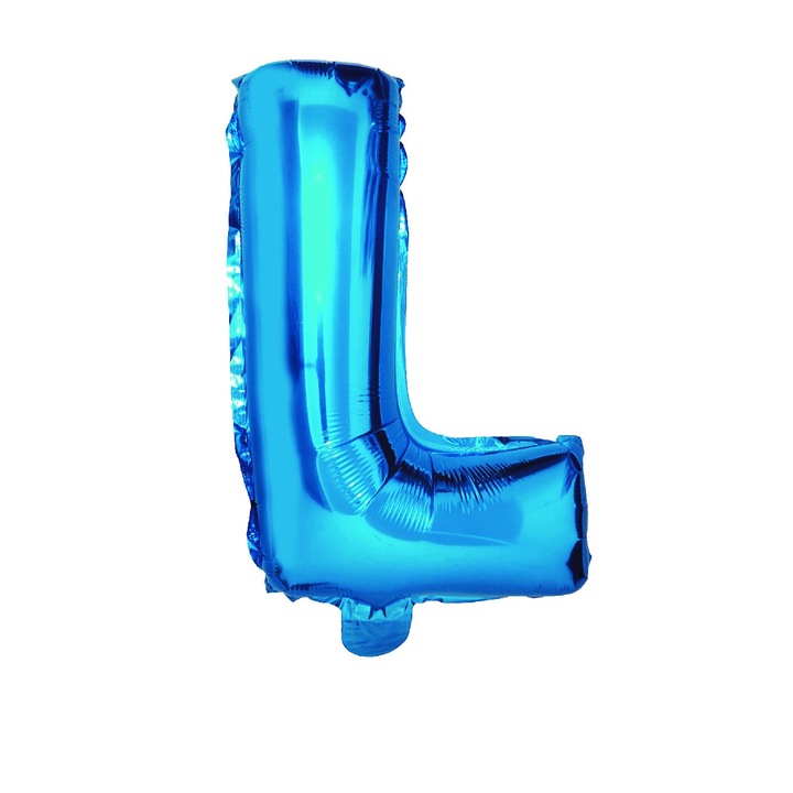 Балон Balon Mirific Party, Фолиев, Буква L, Син металик, 40 см