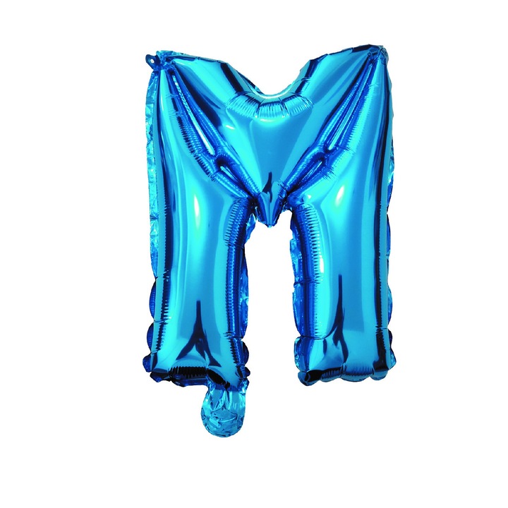 Балон Balon Mirific Party, Фолиев, Буква М, Син металик, 40 см