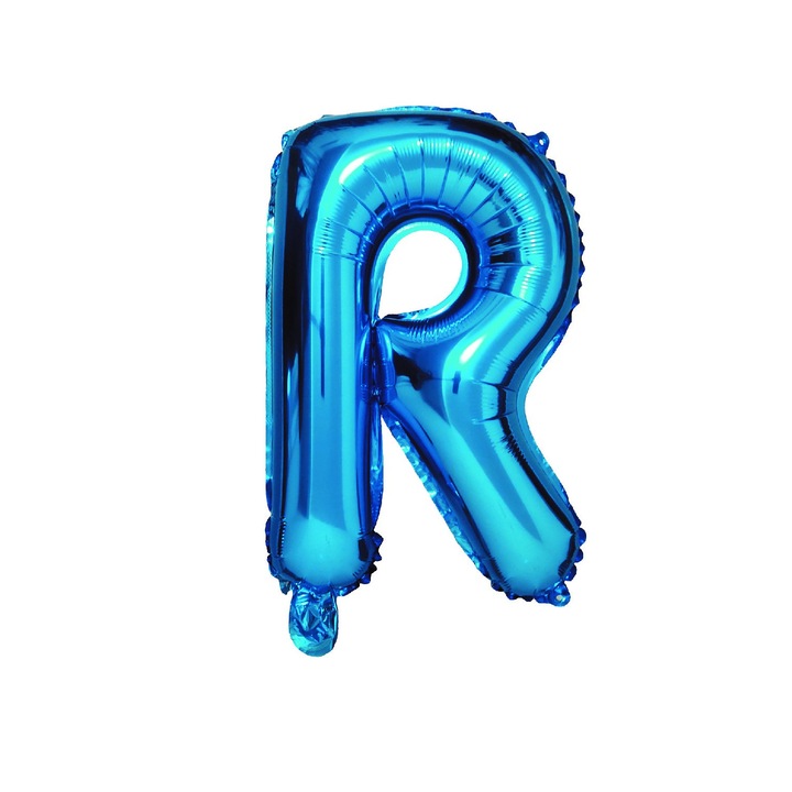 Балон Balon Mirific Party, Фолиев, Буква R, Син металик, 40 см