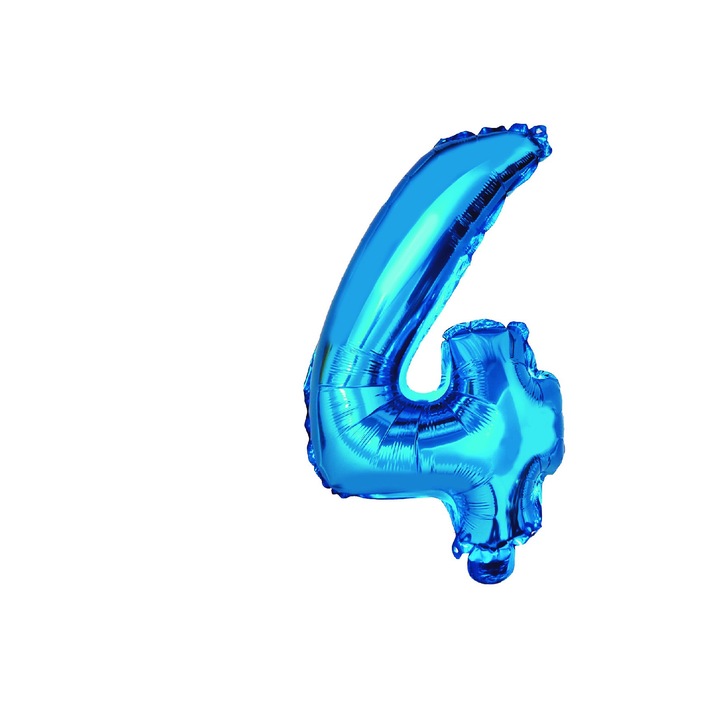 Balon fémfólia lufi, 4,40 cm, kék