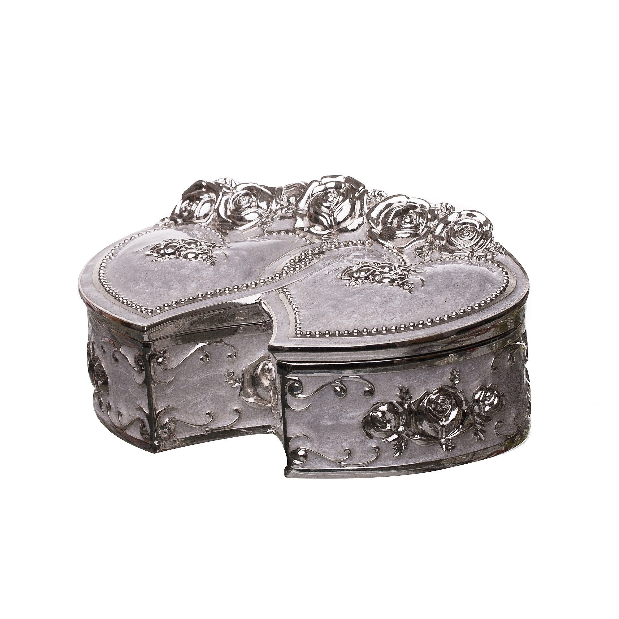 Caseta bijuterii doua inimi