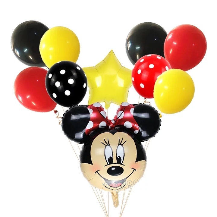 12 db Minnie lufi készlet piros masnival