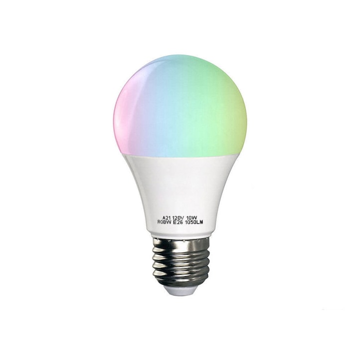 Okos LED izzó, Wi-fi, E27, RGB, Dimmelhető, 13W