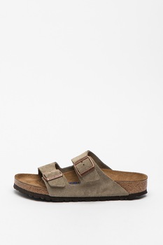 Birkenstock, Papuci unisex regular fit din piele intoarsa, cu brant anatomic Arizona Birkenstock, Papuci unisex regular fit din piele intoarsa, cu brant anatomic Arizona