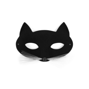 Masca din plastic de pisica neagra, Smiffy, marime unica Masca din plastic de pisica neagra, Smiffy, marime unica