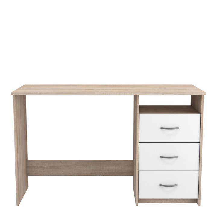 Masuta PC , stejar sonoma/alb, LARISTOTE 101000, MobHaus