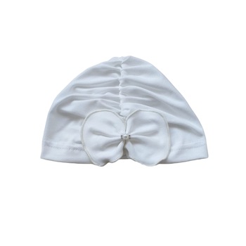 Turban Mic Pitic T105NN cu fundita si perluta cu strassuri, Ecru Turban Mic Pitic T105NN cu fundita si perluta cu strassuri, Ecru