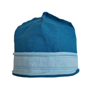 Fes Mic Pitic C188 din tricot in doua culori, verde marin, 48 cm Fes Mic Pitic C188 din tricot in doua culori, verde marin, 48 cm