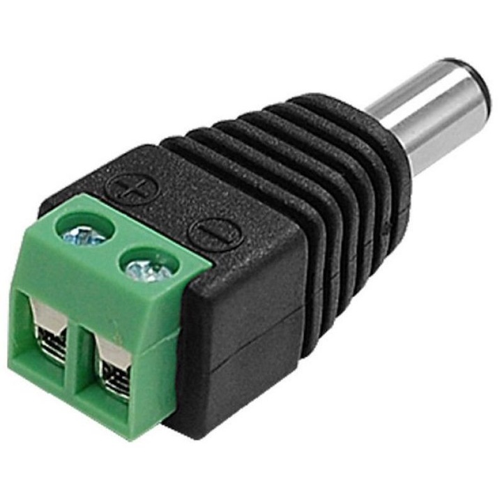 Well, DC 2.1x5.5 DC Tápegység sorkapocs csavarral CCTV-hez