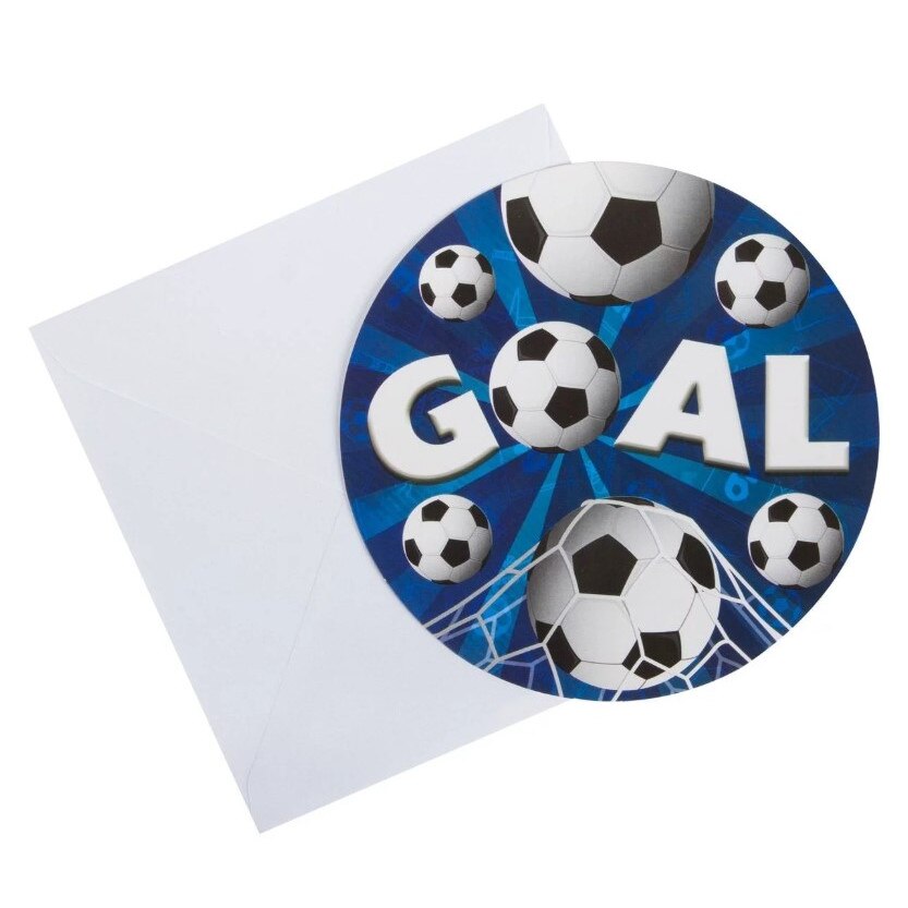 Set invitatii pentru petrecere, Zola®, 6 bucati, albastre cu model