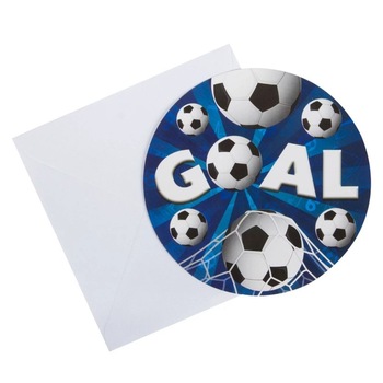 Set invitatii pentru petrecere, Zola®, 6 bucati, albastre cu model Set invitatii pentru petrecere, Zola®, 6 bucati, albastre cu model