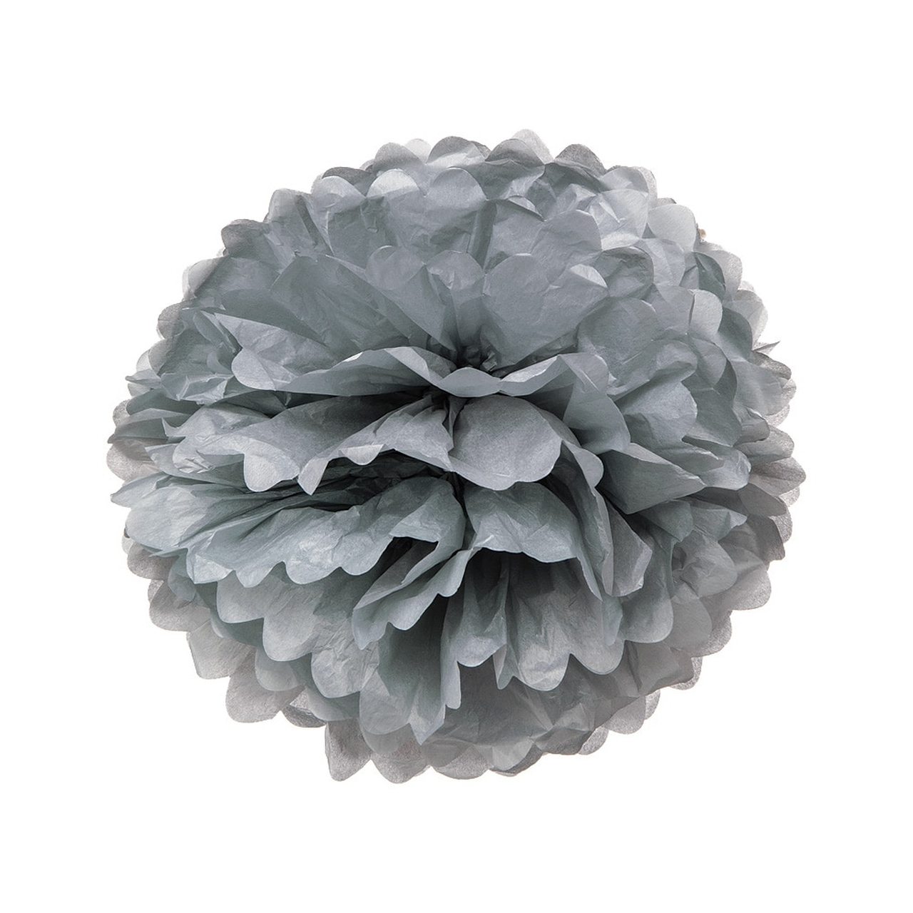 Pompon hartie, Zola®, argintiu, 40 cm