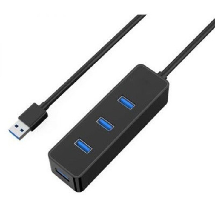 USB Хъб USB3.0 DigitalOne SP00099 -4 изхода става и за PS4, XBox USB Разклонител