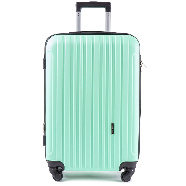 Куфар, Голям, Wings, Flamingo, разтегателен, с 4 колела, W2011 - 75, Светлозелен