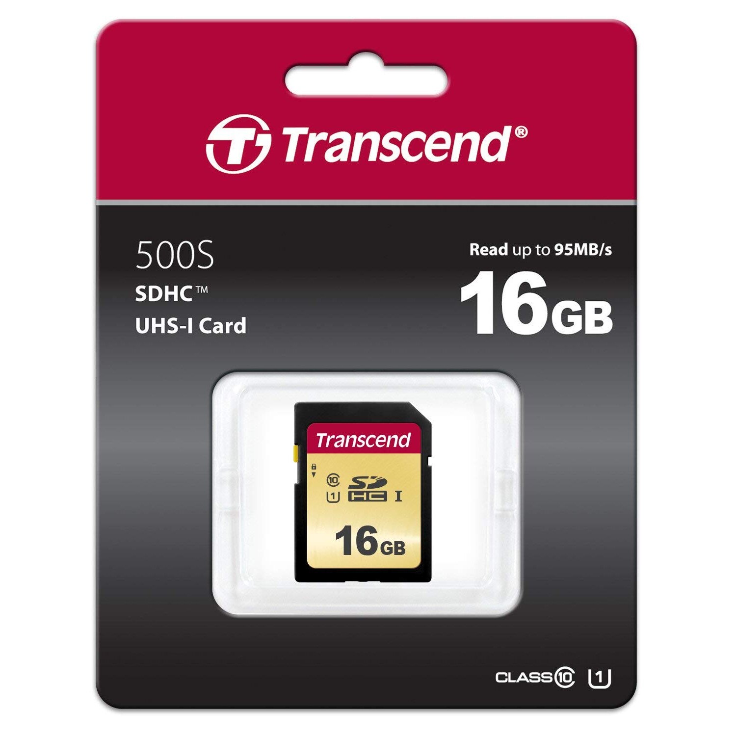 Карта памет Transcend 500S 16GB UHS-I, Class 10, U1 SD Card, MLC NAND ...