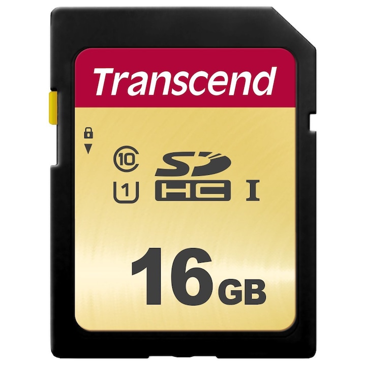 Карта памет Transcend 500S 16GB UHS-I, Class 10, U1 SD Card, MLC NAND flash