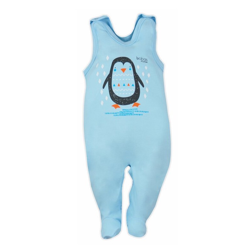 Salopeta fara maneci pentru baieti Koala Mini Baby 3919A, Albastru, 74 cm